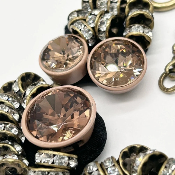 J. Crew Crystal Taupe Brown Brulee with Crystal Rondelles Necklace - Picture 6 of 9